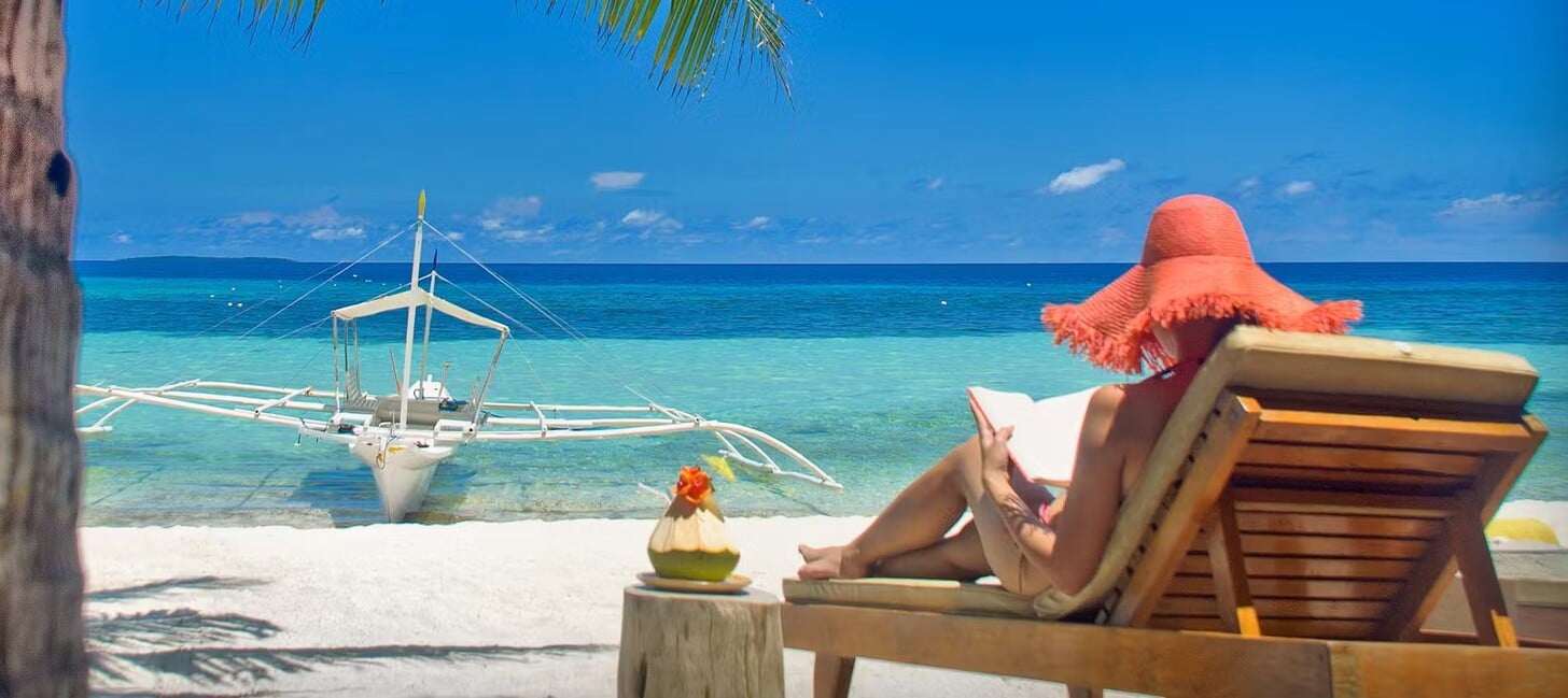 Farniente sur la plage de Dumaluan à Bohol