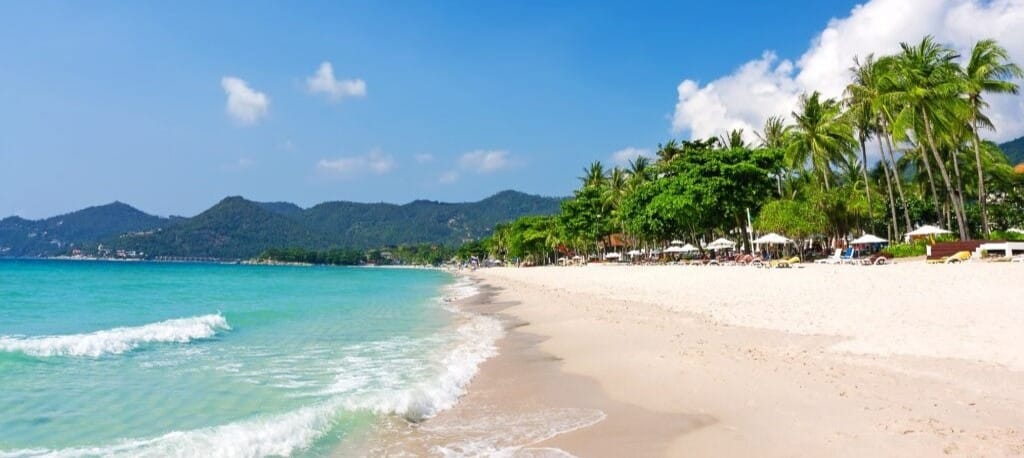 La plage de Chaweng à Koh Samui, l'une des plus belles peut-être mais la plus animée assurément