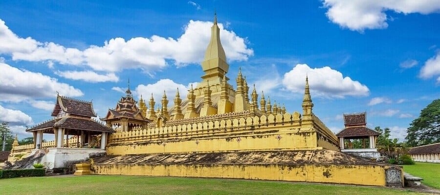 Temple de Wat Pha That Luang à Vientiane au Laos