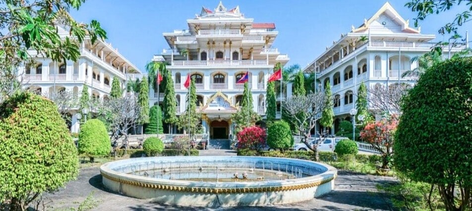 Le palais du roi de Champassak à Paksé capitale du sud Laos