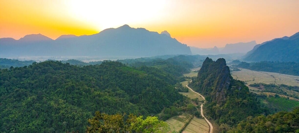 Panorama sur les montagnes de Vang Vieng