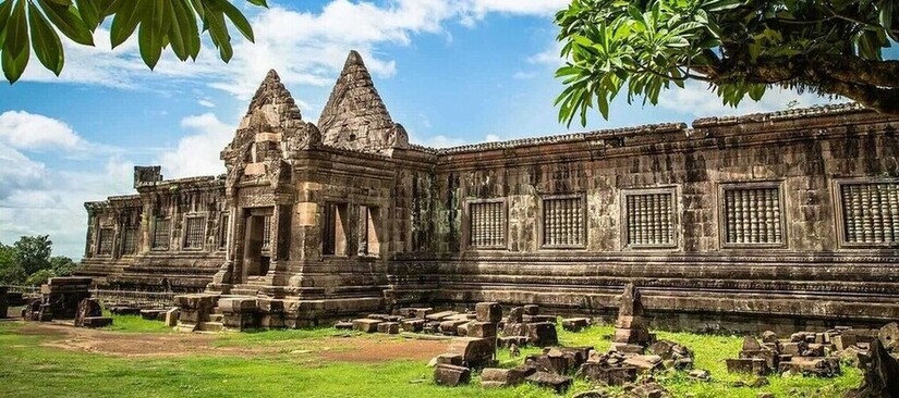 Le temple de Wat Phou non loin de Champassak dans le sud du Laos