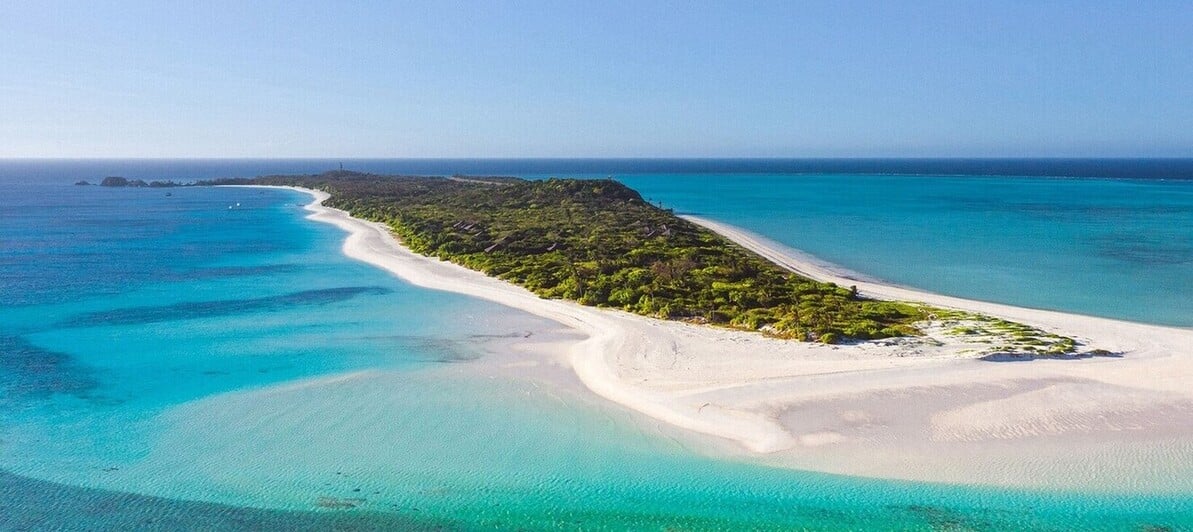 Vue aérienne sur l'Amanpulo aux Philippines